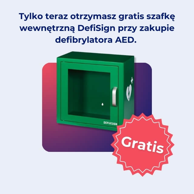 Defibrylator AED + gratis szafka wewnętrzna